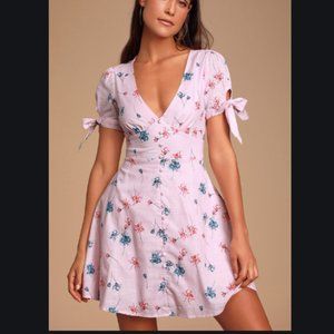 Lulus Floral Print Mini Dress
